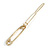 Gold Tone Metal Safety Pin Hair Slide/ Grip - 55mm Across - view 9