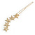 Multi Star Scratched Hair Slide/ Grip in Gold Tone - 60mm Across - view 7