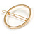 Set Of Twisted Hair Slides and Open Circle Hair Slide/ Grip In Gold Tone Metal - view 5