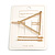 Set Of Twisted Hair Slides and Open Triangular Hair Slide/ Grip In Gold Tone Metal - view 3