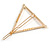 Set Of Twisted Hair Slides and Open Triangular Hair Slide/ Grip In Gold Tone Metal - view 5