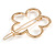 Set Of Twisted Hair Slides and Open Flower Hair Slide/ Grip In Gold Tone Metal - view 5