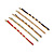 Set of 5 Multicoloured Enamel Hair Slides In Gold Tone - 65mm Long - view 5