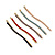 Set of 5 Multicoloured Enamel Wavy Hair Slides In Gold Tone - 65mm Long - view 4
