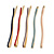 Set of 5 Multicoloured Enamel Wavy Hair Slides In Gold Tone - 65mm Long - view 6