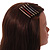 Set of 5 Multicoloured Enamel Hair Slides In Gold Tone - 65mm Long - view 2