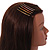 Set of 5 Multicoloured Enamel Hair Slides In Gold Tone - 65mm Long - view 2
