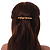 Stylish Glass, Semiprecious and Acrylic Stone Barrette Hair Clip Grip in Gold Tone (Caramel, Champagne) - 85mm W - view 2