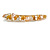 Stylish Glass, Semiprecious and Acrylic Stone Barrette Hair Clip Grip in Gold Tone (Caramel, Champagne) - 85mm W - view 7