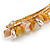 Stylish Glass, Semiprecious and Acrylic Stone Barrette Hair Clip Grip in Gold Tone (Caramel, Champagne) - 85mm W - view 4