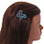 Light Blue Butterfly Hair Slide/ Grip - 50mm Across - view 2
