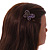 Purple Butterfly Hair Slide/ Grip - 50mm Across - view 2
