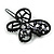 Black Butterfly Hair Slide/ Grip - 50mm Across - view 7