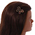 Taupe Brown Butterfly Hair Slide/ Grip - 50mm Across - view 2