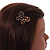 Taupe Brown Butterfly Hair Slide/ Grip - 50mm Across - view 3