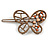 Taupe Brown Butterfly Hair Slide/ Grip - 50mm Across - view 4