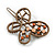 Taupe Brown Butterfly Hair Slide/ Grip - 50mm Across - view 7