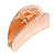 Rose Gold Tone Metal Scratched Crescent Hair Claw/ Clamp - 60mm Across - view 4
