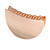 Rose Gold Tone Metal Scratched Crescent Hair Claw/ Clamp - 60mm Across - view 5