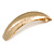 Gold Tone Scratched Large Barrette Hair Clip Grip - 90mm Across - view 7