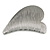 Gunmetal Finish Scratched Heart Hair Claw/ Clamp - 65mm Across - view 2