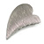 Gunmetal Finish Scratched Heart Hair Claw/ Clamp - 65mm Across