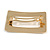 Gold Tone Satin Finish Large 'Buckle' Square Barrette Hair Clip Grip - 80mm Across - view 5