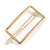 Set Of Twisted Hair Slides and Open Square Hair Slide/ Grip In Gold Tone Metal - view 8