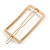 Set Of Twisted Hair Slides and Open Square Hair Slide/ Grip In Gold Tone Metal - view 6