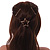 Set Of Twisted Hair Slides and Open Star Hair Slide/ Grip In Gold Tone Metal - view 2