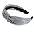 Wide Chunky Metallic Silver PU Leather, Faux Leather Knot Hair Band/ HeadBand/ Alice Band - view 7