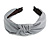 Wide Chunky Metallic Silver PU Leather, Faux Leather Knot Hair Band/ HeadBand/ Alice Band - view 6