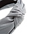 Wide Chunky Metallic Silver PU Leather, Faux Leather Knot Hair Band/ HeadBand/ Alice Band - view 4