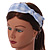 Light Blue/ White Checked Fabric Bow Alice/ Hair Band/ HeadBand - view 2