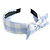 Light Blue/ White Checked Fabric Bow Alice/ Hair Band/ HeadBand - view 6