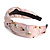 Floral Print Silk Fabric Flex HeadBand/ Head Band in Pink/ Beige/ White - view 9