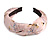 Floral Print Silk Fabric Flex HeadBand/ Head Band in Pink/ Beige/ White - view 10