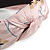 Floral Print Silk Fabric Flex HeadBand/ Head Band in Pink/ Beige/ White - view 5