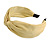 Pastel Yellow Sateen Fabric Wide Chunky Flex HeadBand/ Head Band - view 6