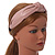 Wide Chunky Pastel Pink PU Leather, Faux Leather Knot Hair Band/ HeadBand/ Alice Band - view 3