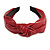 Wide Chunky Crimson Red PU Leather, Faux Leather Knot Hair Band/ HeadBand/ Alice Band - view 9