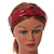 Wide Chunky Crimson Red PU Leather, Faux Leather Knot Hair Band/ HeadBand/ Alice Band - view 2
