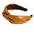 Wide Chunky Mustard PU Leather, Faux Leather Knot Hair Band/ HeadBand/ Alice Band - view 4