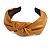 Wide Chunky Mustard PU Leather, Faux Leather Knot Hair Band/ HeadBand/ Alice Band - view 5