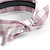 Lilac/ White Checked Fabric Bow Alice/ Hair Band/ HeadBand - view 4