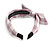 Lilac/ White Checked Fabric Bow Alice/ Hair Band/ HeadBand - view 6