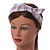 Lilac/ White Checked Fabric Bow Alice/ Hair Band/ HeadBand - view 2
