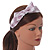 Lilac/ White Checked Fabric Bow Alice/ Hair Band/ HeadBand - view 3