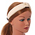 Fashion Braid Straw Style Flex HeadBand/ Head Band, Hairband in Light Cream - view 2