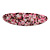 Romantic Floral Acrylic Oval Barrette/ Hair Clip in Pink/ Beige - 90mm Long - view 6